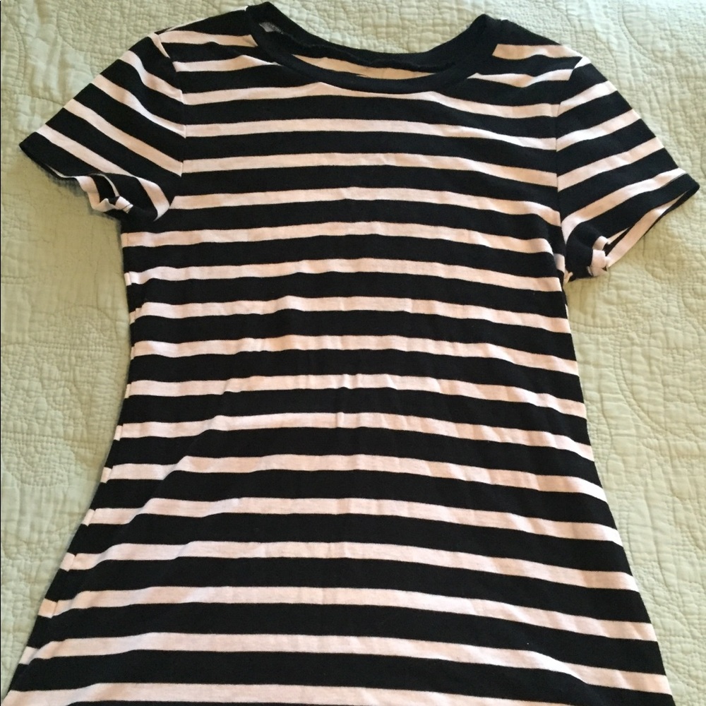Striped black and white T-shirt